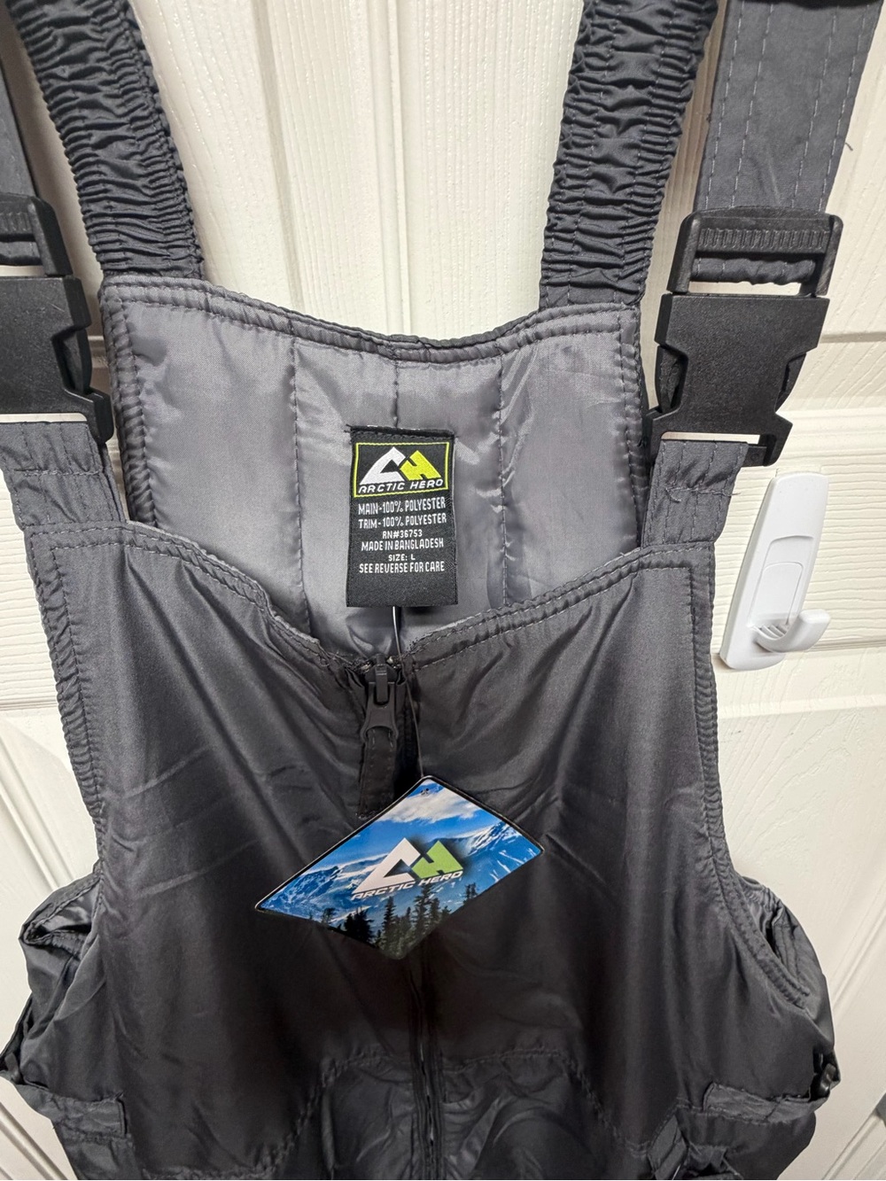 Arctic Quest Black Insulated Snow Bib Overalls